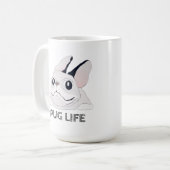 MOPS LIFE KAFFEETASSE (Vorderseite Links)