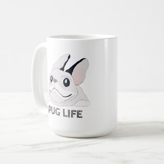 MOPS LIFE KAFFEETASSE (Vorderseite Links)