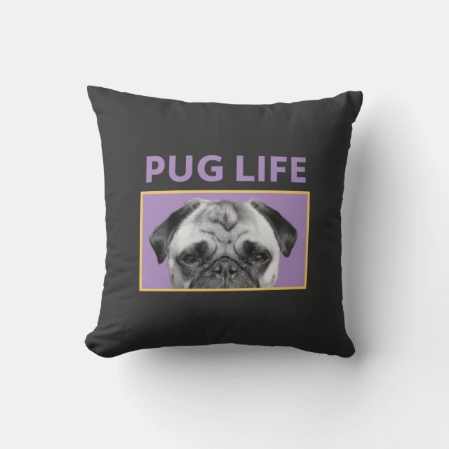 Mops Life Kissen (Vorderseite)
