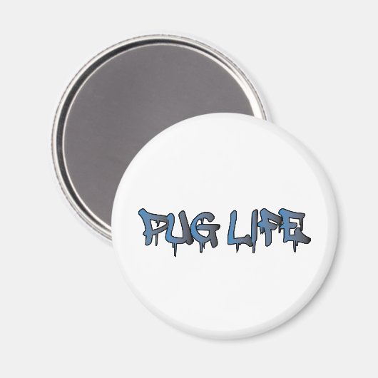 Mops Life Magnet (Vorderseite/Rückseite)