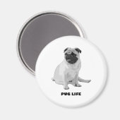 Mops Life Magnet (Vorderseite/Rückseite)