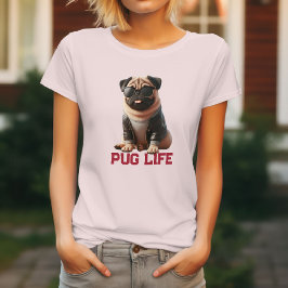 Mops Life Niedlich Hunde Design für Mops Liebhaber T-Shirt