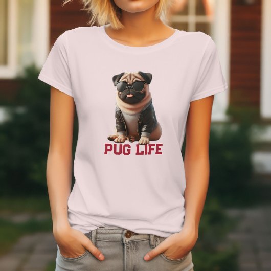 Mops Life Niedlich Hunde Design für Mops Liebhaber T-Shirt