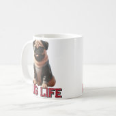 Mops Life Niedlich Mops Hund Kaffeetasse (Vorderseite Links)