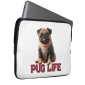 Mops Life Niedlich Mops Hund Laptopschutzhülle (Vorne Rechts)