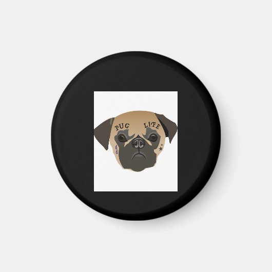 Mops Life Niedlich Mops Lover Geschenk Magnet (Vorne)