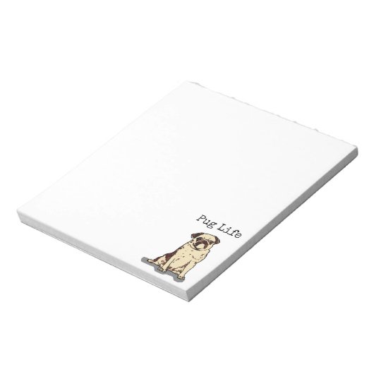 Mops Life Notizblock (Rotiert)