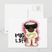 Mops Life Postkarte (Vorne/Hinten)
