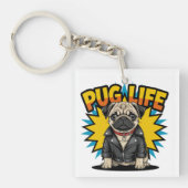 Mops Life Schlüsselanhänger (Vorderseite)