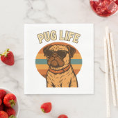 Mops Life Serviette (Beispiel)