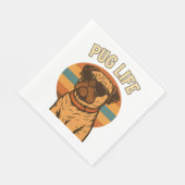 Mops Life Serviette (Ecke)