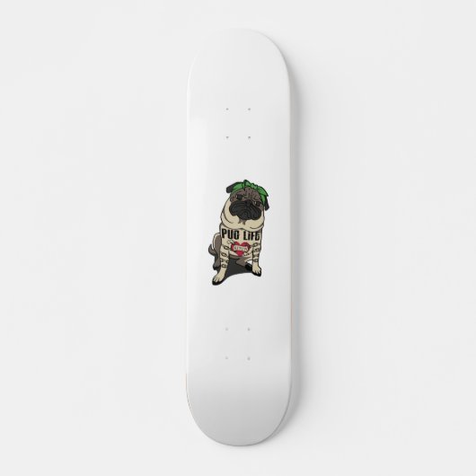 Mops Life Skateboard (Vorne)