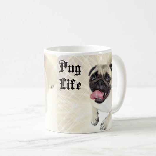 Mops Life Tasse (VorderseiteRechts)