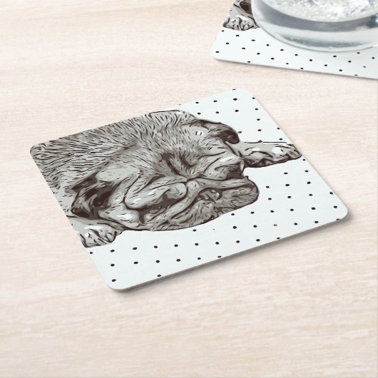 Mops Life Untersetzer (angewinkelt)