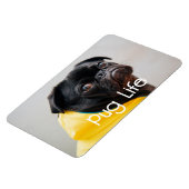 "Mops Life" Vollständig bearbeitbares Foto Magnet (Linke Seite)