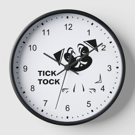Mops Lover Dog Clock Uhr (Vorderseite)