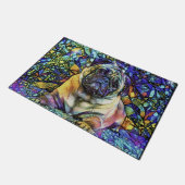 Mops Lover Geschenk, Mops Doormat, Sonnenanbeter M Fußmatte (Schrägansicht)