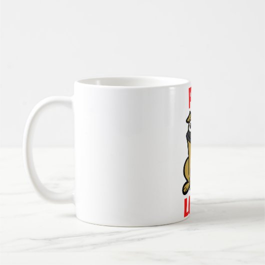Mops Lover Kaffeetasse (Links)