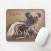 Mops Lover Mousepad (Mit Mouse)