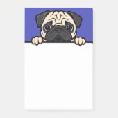 Mops Lover Niedlich Peeking Welpen Dog Geschenke Post-it Klebezettel (Vorderseite)