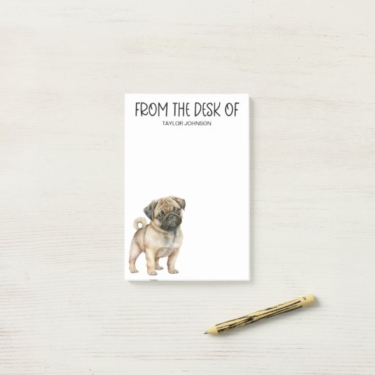 Mops Lover Post-it Klebezettel (Auf Schreibtisch)