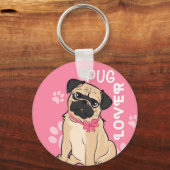 Mops Lover Schlüsselanhänger (Vorderseite)