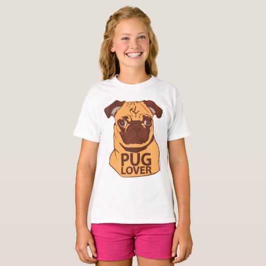 Mops Lover T - Shirt (Vorne ganz)