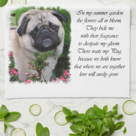 Mops Lovers Art Handtuch (Gefaltet)