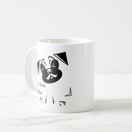 Mops Lover's Dog Kaffeetasse (Vorderseite Links)