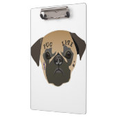 Mops Lovers | Lebensdauer Niedlicher Mops Klemmbrett (Links)