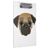 Mops Lovers | Lebensdauer Niedlicher Mops Klemmbrett (Rechts)