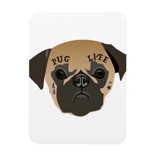 Mops Lovers | Lebensdauer Niedlicher Mops Magnet (Vertikal)