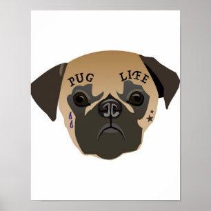 Mops Lovers   Lebensdauer Niedlicher Mops Poster