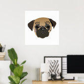 Mops Lovers | Lebensdauer Niedlicher Mops Poster (Heimbüro)
