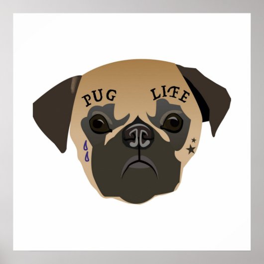 Mops Lovers | Lebensdauer Niedlicher Mops Poster (Vorne)