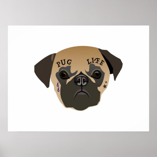 Mops Lovers | Lebensdauer Niedlicher Mops Poster (Vorne)