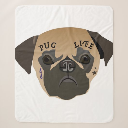 Mops Lovers | Lebensdauer Niedlicher Mops Sherpadecke (Vorderseite)