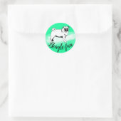 Mops-Lüfteraufkleber Runder Aufkleber (Tasche)