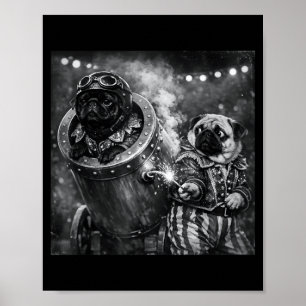 Mops Lustiger Jungen Mädchen Kostüm Retro Meme Zir Poster