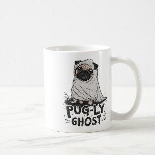 Mops-ly Ghost Funny Dog Puns Halloween Mops Eigent Kaffeetasse