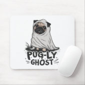 Mops-ly Ghost Funny Dog Puns Halloween Mops Eigent Mousepad (Mit Mouse)