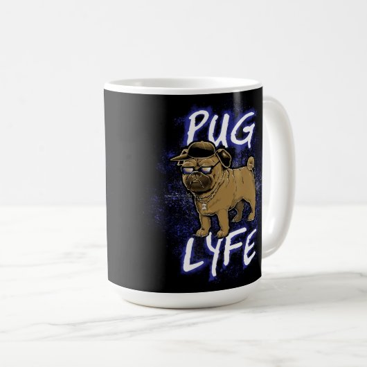 Mops Lyfe Kaffeetasse (VorderseiteRechts)