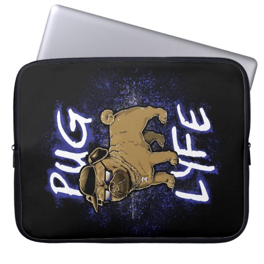 Mops Lyfe Laptopschutzhülle (Vorderseite)