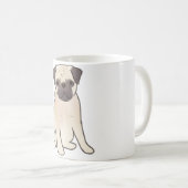 Mops Magic Kaffeetasse (VorderseiteRechts)