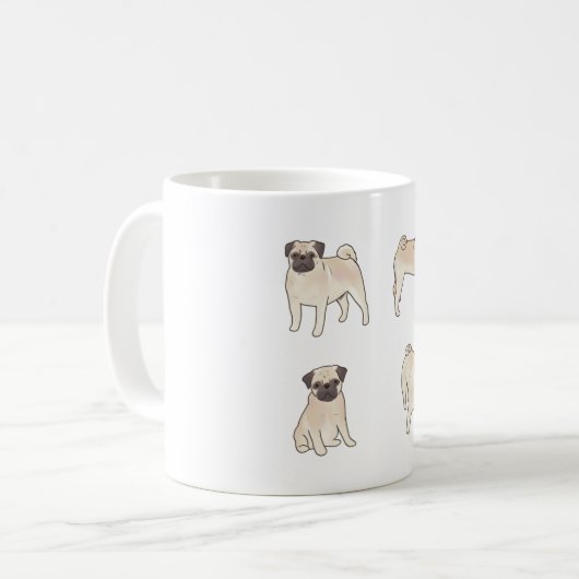 Mops Magic Kaffeetasse (Vorderseite Links)