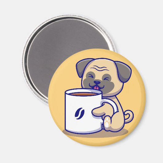 Mops Magnet (Vorderseite/Rückseite)