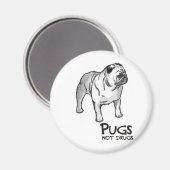 Mops Magnet (Vorderseite/Rückseite)