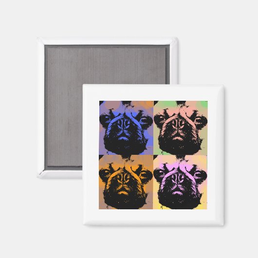 Mops Magnet (Vorderseite/Rückseite)