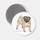 Mops Magnet (Vorderseite/Rückseite)