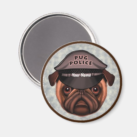 Mops Magnet (Vorderseite/Rückseite)